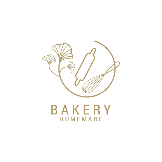 Bakery logo icon design template flat vector Premium Vector