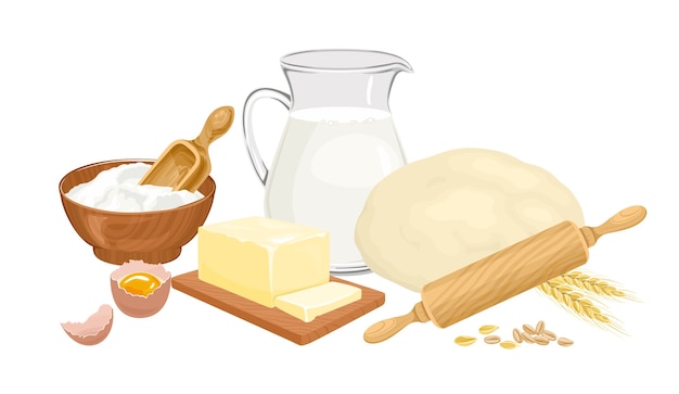 Baking ingredients set