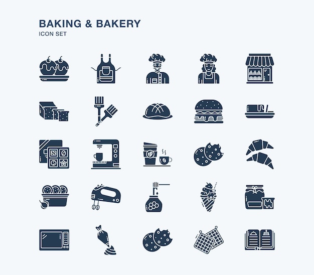 Bakken en Bakkerij vector icon