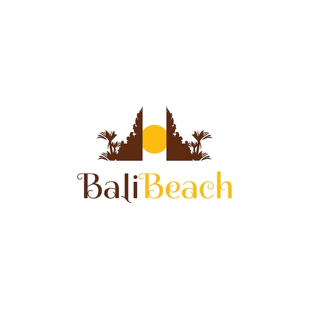 Bali Island Logo Design Vector for Vacation and Traveling Agents