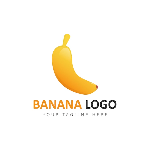 Banana logo gradient design illustration