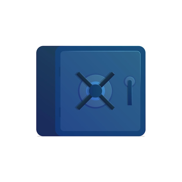 Bank deposit box isolated icon