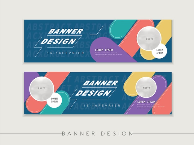 Vector banner design template