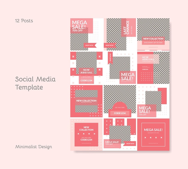 Banner template for social media advertising