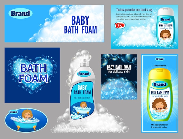 Banners bottle of bath foam for children