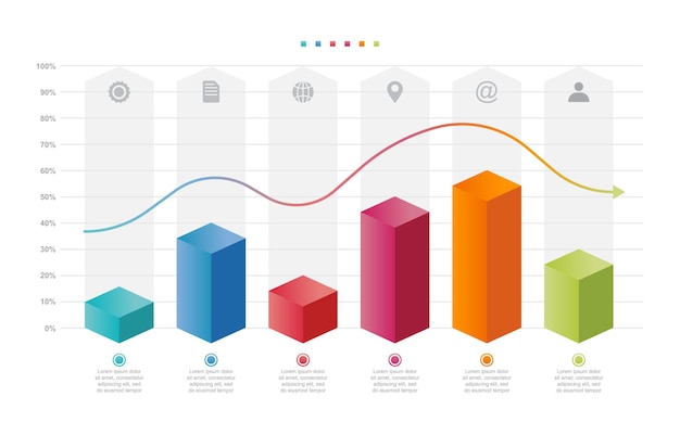 Bar Chart Graph Diagram Statistical Business Infographic Element 