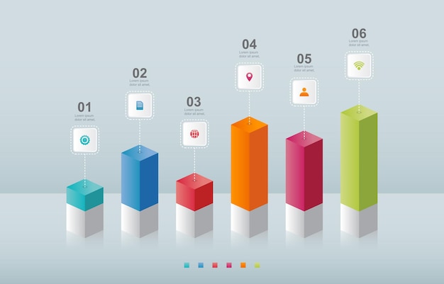 Bar Chart Graph Diagram Statistical Business Infographic Element 