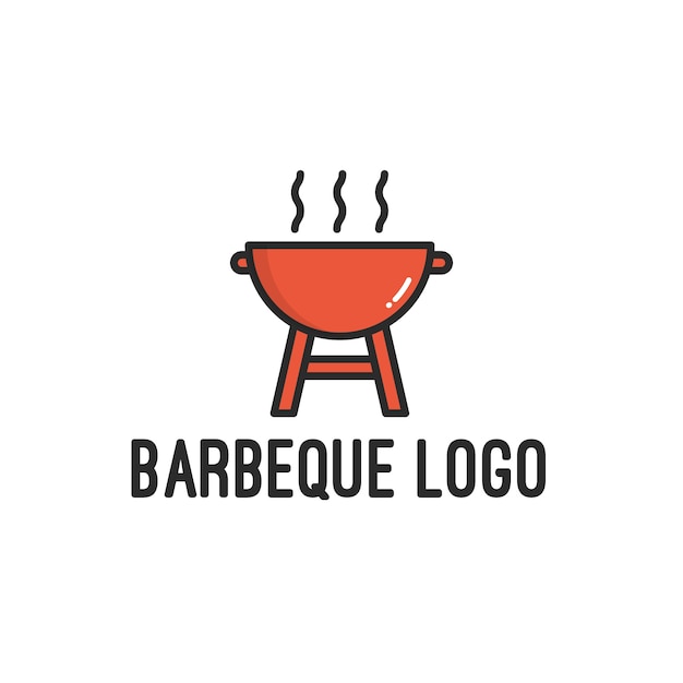 Barbecue logo isolated in white background