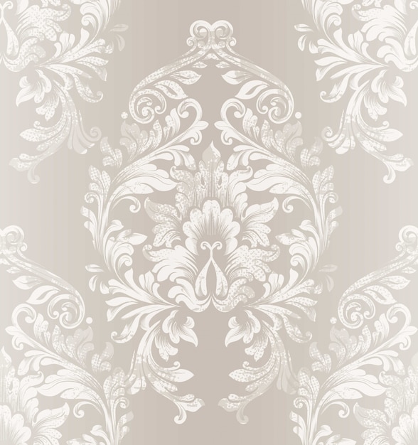 Vector baroque damask flower pattern