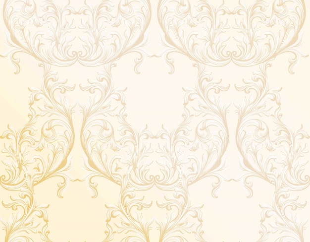 Vector baroque golden pattern background. ornament decor for invitation, wedding, greeting cards. vector illustrations