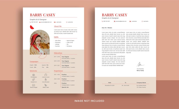 Barry resume template set