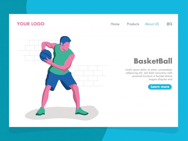 Basketball Illustration for landing page