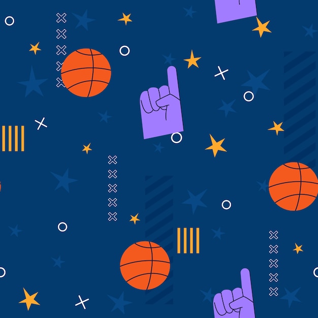 Vector basketball pattern design