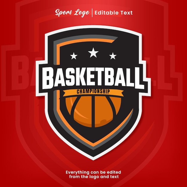 Basketball team logo emblem design