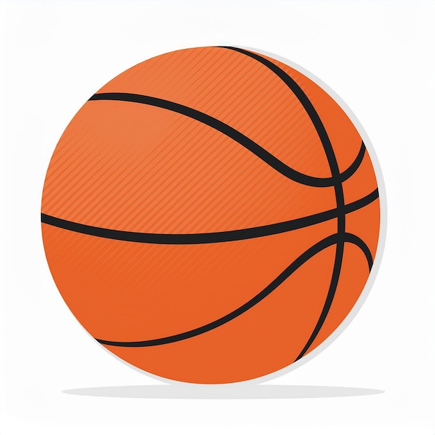 Vector a basketball with a black line on it is shown in a white background