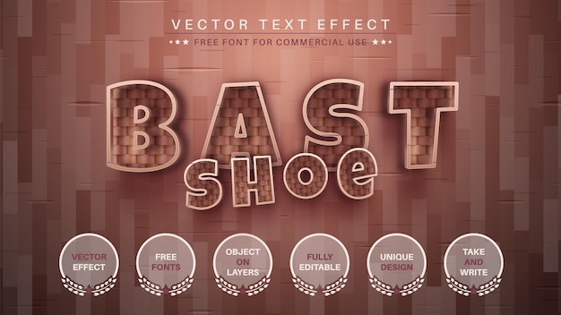 Bast Editable Text Effect, Font Style