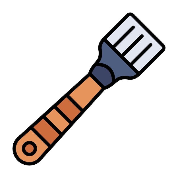 Basting Brush Flat Illustration