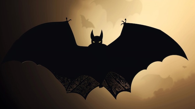 a bat with a bat on its face and the word bat on the left