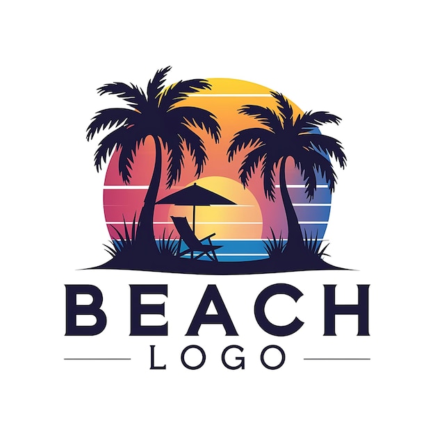 Beach logo vector template