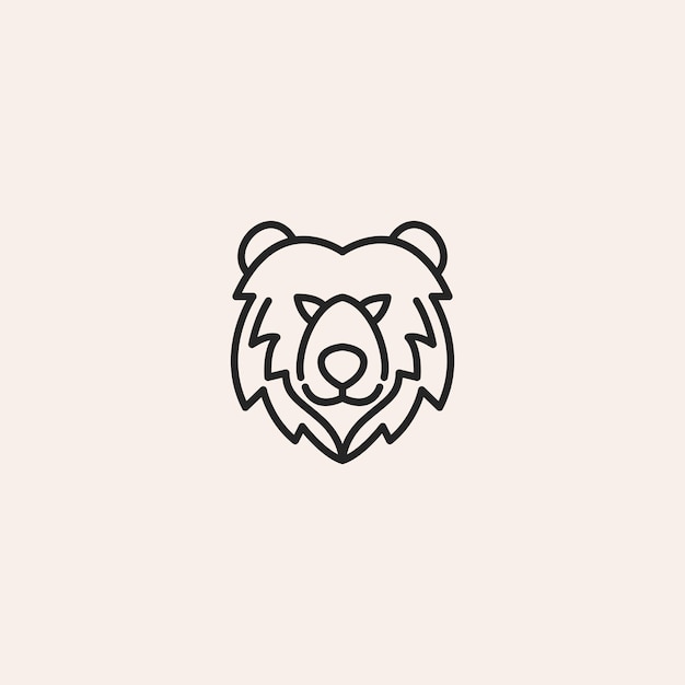 Vector bear geometric polygonal logo vector icon design template