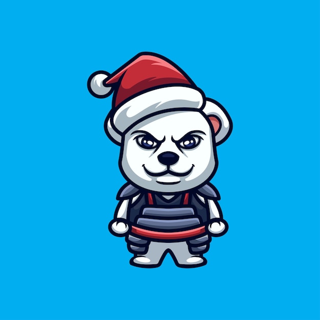 Bear Samurai Creative Christmas Cartoon Character