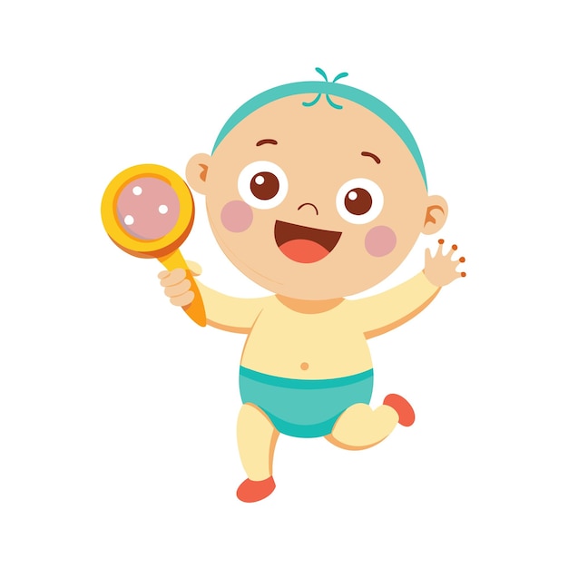 Vector beautiful baby children vector illustration