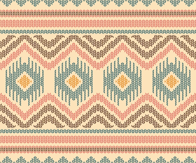 Beautiful Ethnic abstract ikat art. Seamless pattern in tribal Design for fabric