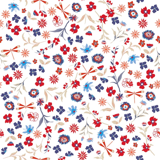 Beautiful liberty Seamless floral pattern