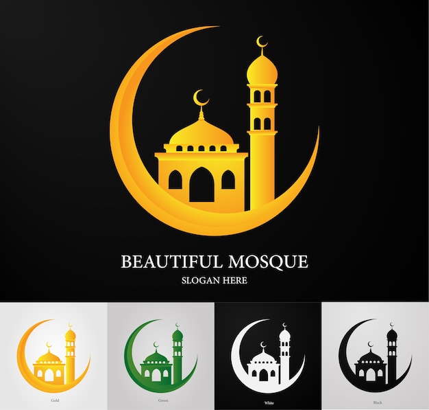 beautiful mosque logo