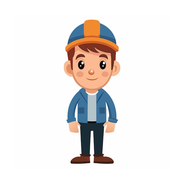 Vector beautiful professional cartoon character design vector illustration