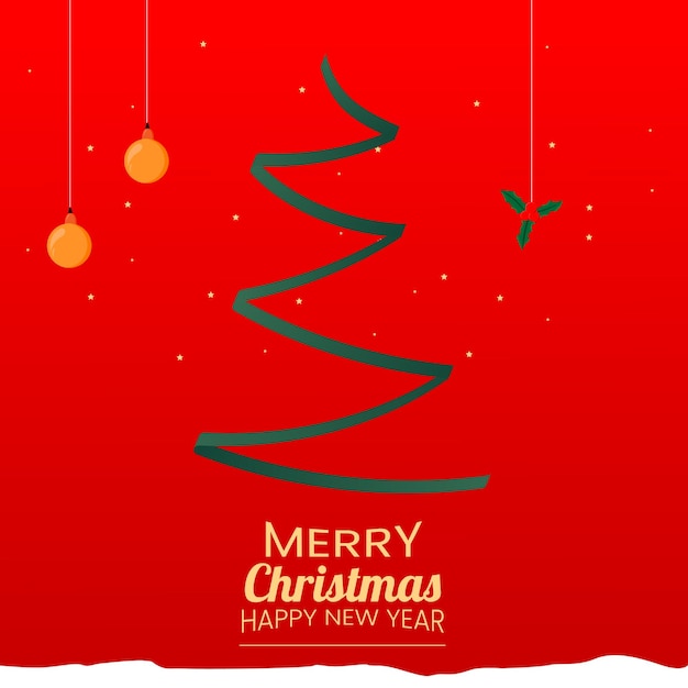 Beautiful red merry christmas background