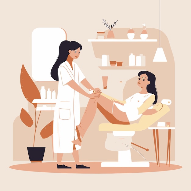 Vector beauty_salon_flat_color_vector_illustration