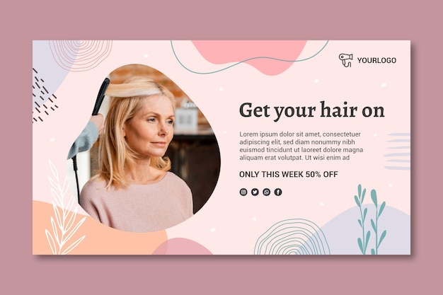 Beauty saloon banner template