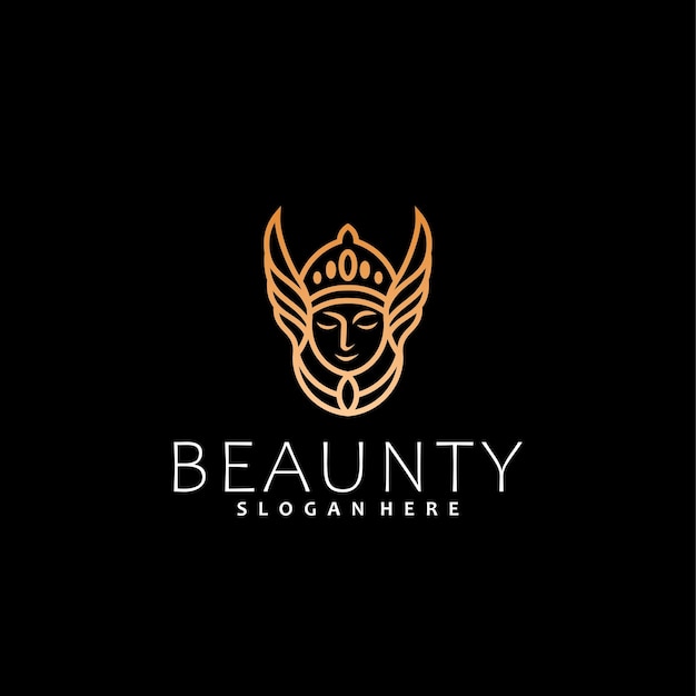 Beauty spa brand line logo template