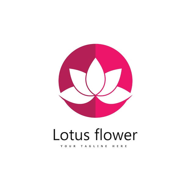 Beauty Vector lotus flowers design logo Template icon