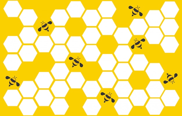 Vector bee hive background