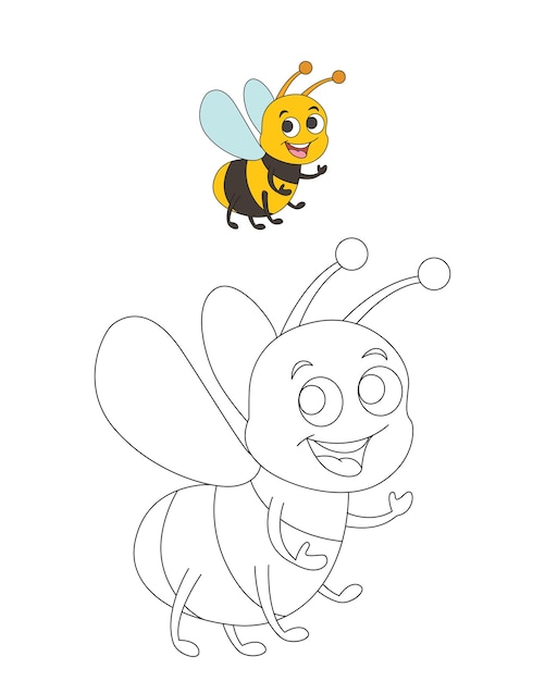 bee out line vector art