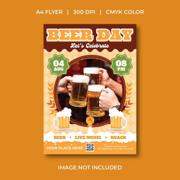 Vector beer day flyer