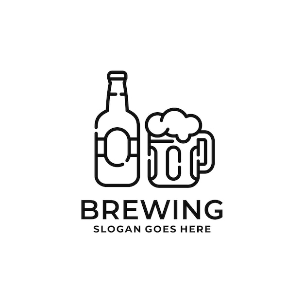 Beer logo design vector