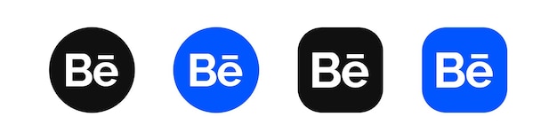 Vector behance social media logo behance flat icon design