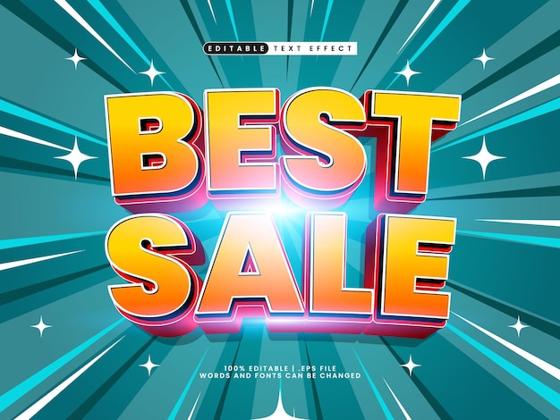 best sale editable text effect with a sale theme