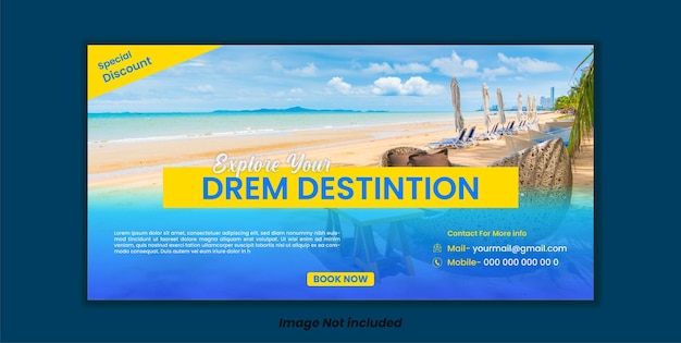 Vector a best travel banner desing