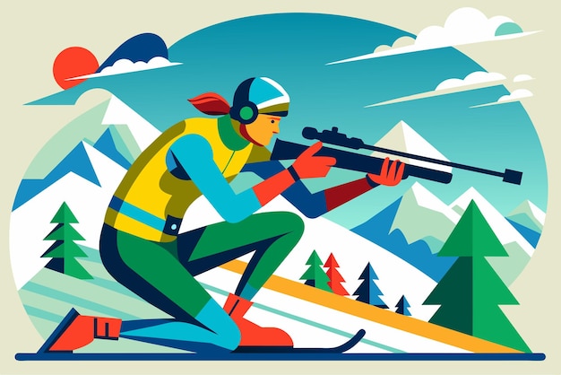 biathlon sport background