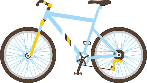 Vector bicycle hybrid bike cycle icon in flat style
