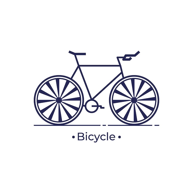 Bicycle icon logo illustration outline sport bike icons vector drawing concept