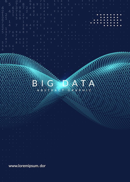 Vector big data background. technology for visualization, artificial intelligence, deep learning and quantum computing. design template for innovation concept. geometric big data backdrop.