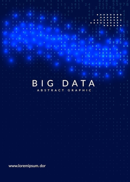 Vector big data background technology for visualization artificial in