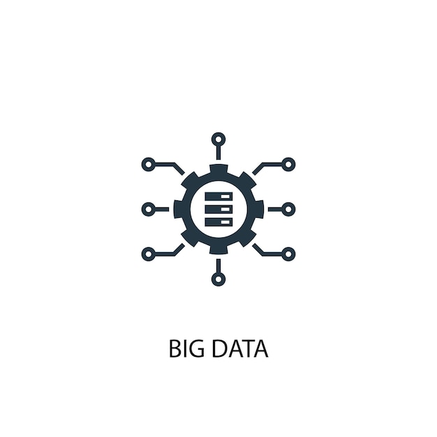 Big data icon. Simple element illustration. Big data symbol design from Big data, database collection. Can be used for web and mobile.