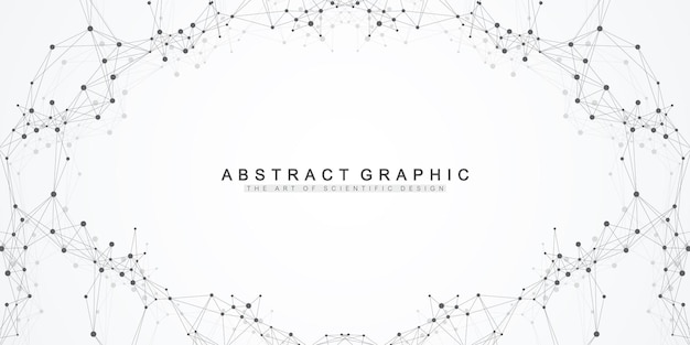 Big data visualization geometric abstract background