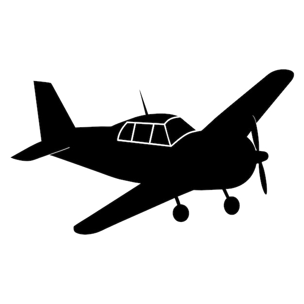 A Big Pessenger Air plane on the Sky Vector silhouette 20